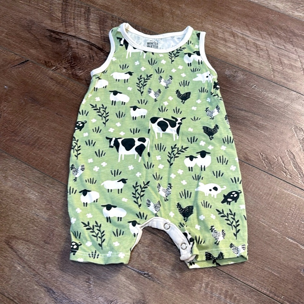 Winter Water Factory Organic Farm Romper 3M
